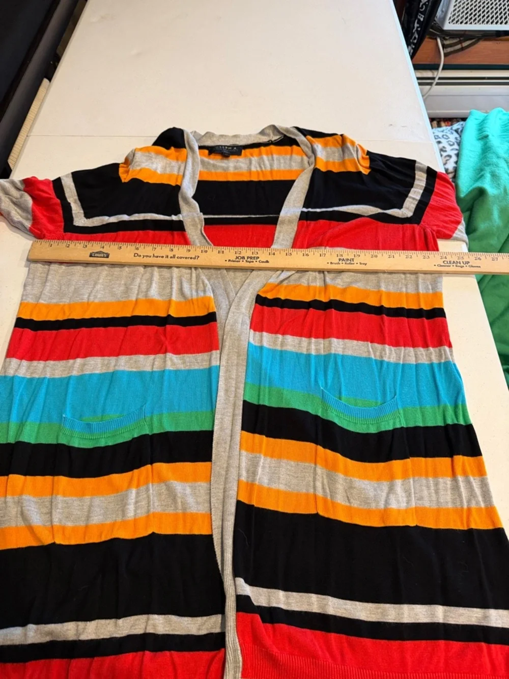 #453. Joseph A. Striped cardigan. 3x - Picture 2 of 7